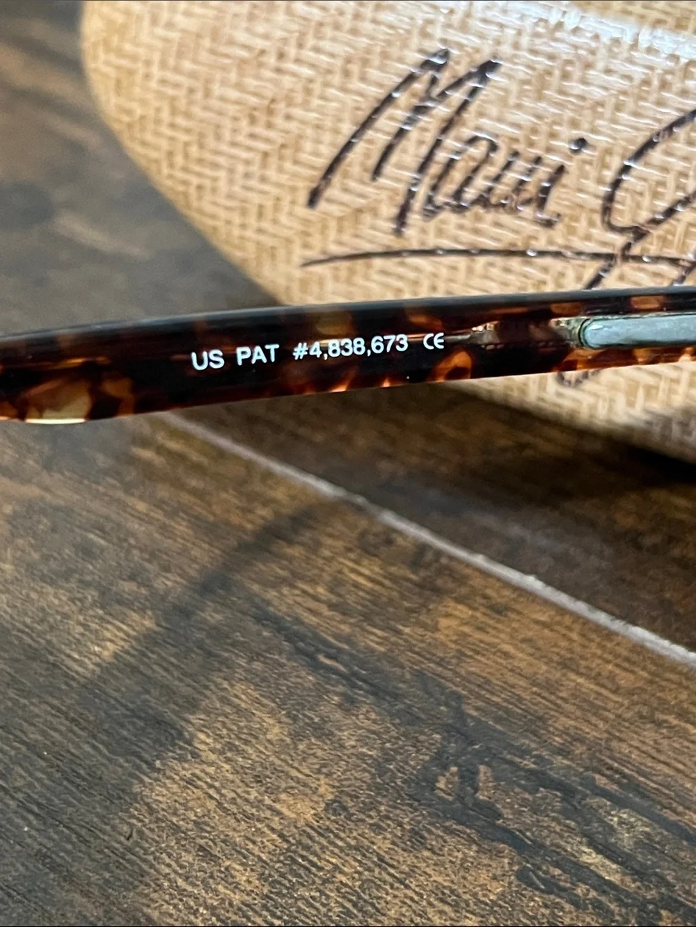 Rare Maui Jim Tortoise Frame Sunglasses with Dark Brown Lenses made in Japan
